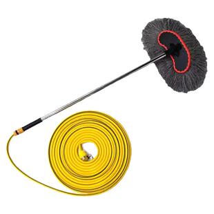 汽车通水洗车拖把冲水刷不伤车专用高压水枪冲洗清洗长柄擦车车刷