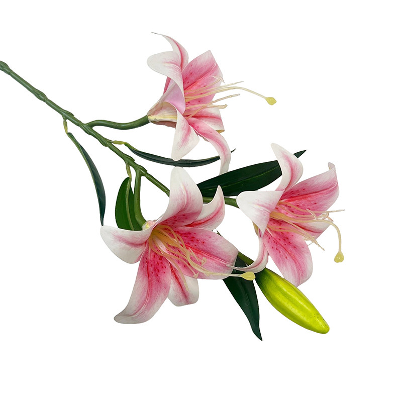 手感仿真百合花高档假花