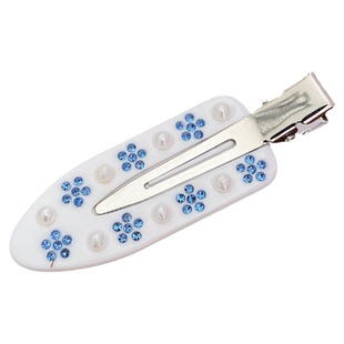 花朵贴钻不伤发侧边无痕纹复古级感醋酸水钻碎发发夹女边夹发饰