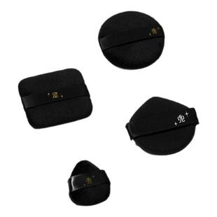 【爆款尝鲜】星兜黑化粉扑4片体验套装植绒粉扑气垫粉扑拇指粉扑