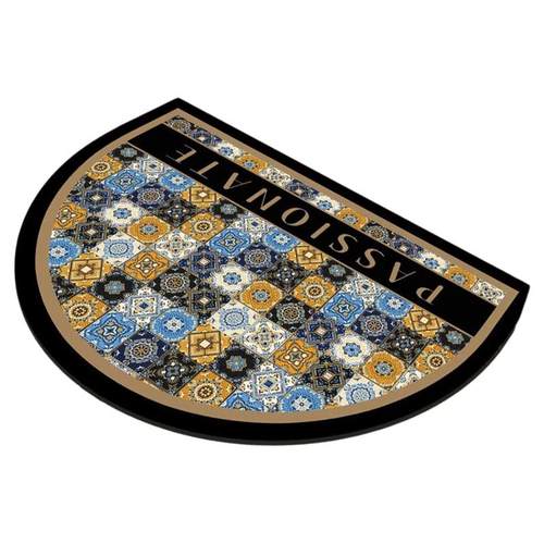 法式复古半圆形入户门地垫进门脚垫家用玄关地毯可裁剪防滑垫子