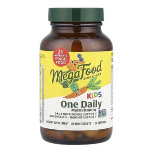 MegaFood儿童每日多维生素矿物质膳食补充剂补钙铁锌硒复合维生素
