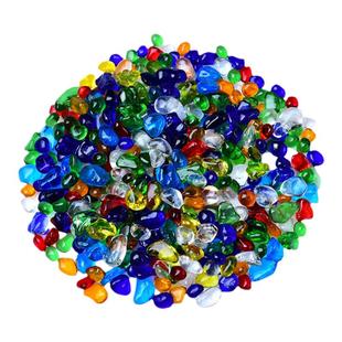 七彩琉璃碎石玻璃鱼缸石头造景石摆件水晶diy材料供曼扎宝石饰品