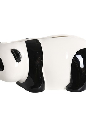 创意卡通可爱熊猫家居陶瓷摆件