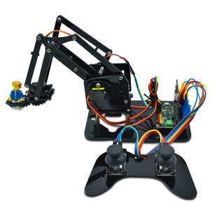 Microbit图形化编程机器人meArm四自由度机械手臂套件手机APP遥控