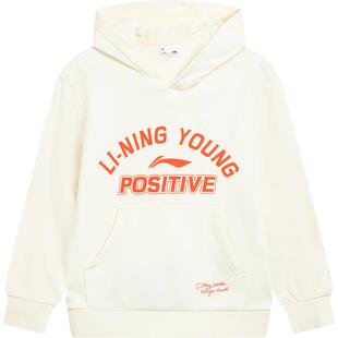 商场同款|李宁儿童毛圈宽松连帽卫衣男童装中大童衣服小学生春装