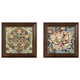 美式餐厅装饰画饭厅挂画复古抽象艺术壁画玄关欧式卧室床头墙画