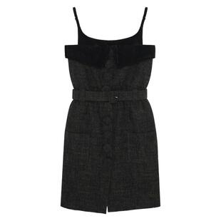 【SALE】【SHUSHUTONG】蕾虎花边翻领吊带连衣裙百搭秋冬女装裙子