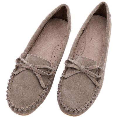 平底真皮春秋女单鞋软底舒适百搭