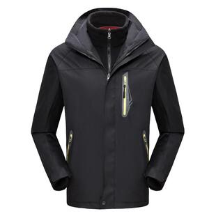 冲锋衣定制工作服印字logo外套加厚工装可拆卸加绒棉服工衣秋冬季