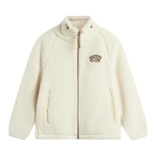 李宁摇粒绒外套女士开衫加绒保暖秋冬加厚保暖运动羊羔绒夹克上衣