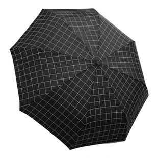 天堂伞格纹简约雨伞男士黑胶防晒太阳伞便携折叠女晴雨伞两用学生