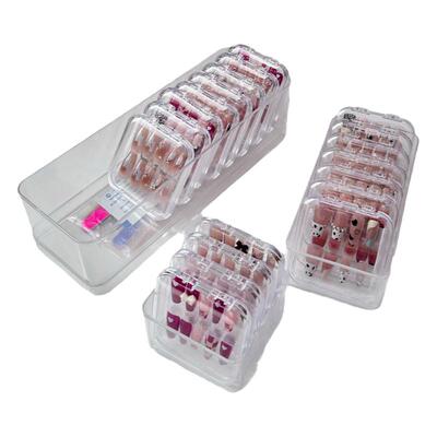 穿戴甲收纳盒透明防尘储物整理框