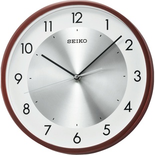 12英寸日本SEIKO精工挂钟 静音客厅个性创意现代时尚金属钟面挂表