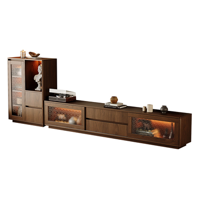 暧逸全实木复古风电视柜边柜定制