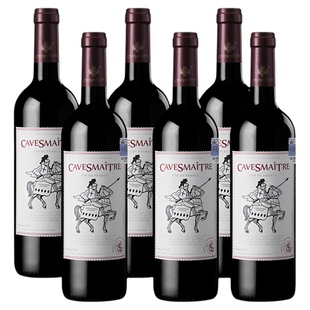 法国卡斯特原瓶进口葡萄酒龙骑兵波尔多干红整箱红箱6瓶顺丰包邮
