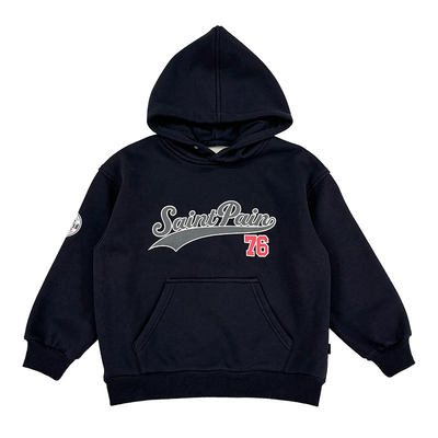 字母加绒连帽卫衣儿童美式休闲