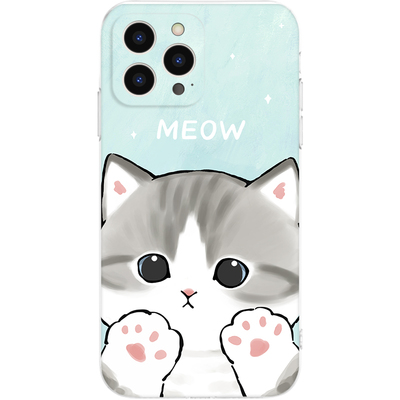 可爱猫咪苹果手机壳大脸猫