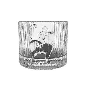 可米生活白夜童话猫将军独角兽水杯饮料杯玻璃创意艺术礼品红酒杯