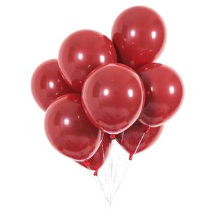 双层气球金属色气球石榴红气球喜字生日年会布置幼儿园开学布置装