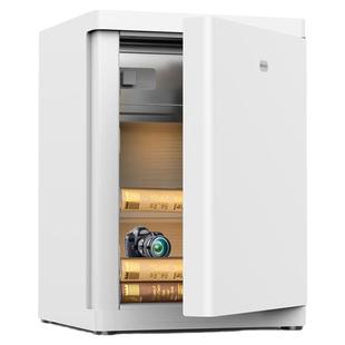 得力4021指纹密码保险柜白色家用小型防盗保险箱56CM办公室保管箱夹万密码柜床头柜自动开门入墙入衣柜大容量