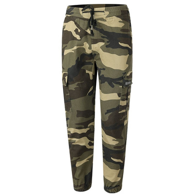 加裆纯棉弹力迷彩长裤