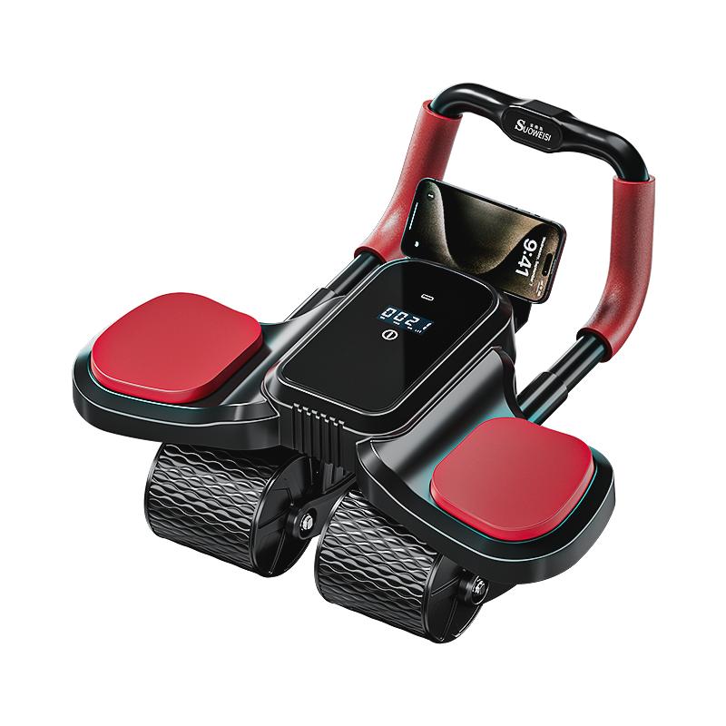 2024新款自动回弹健腹轮卷腹轮减肥健身器材家用练腹肌瘦肚子神器