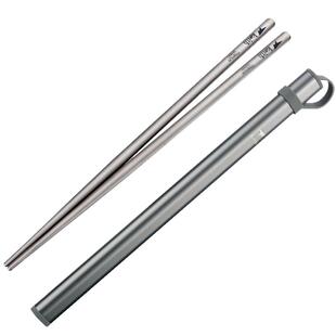 Keith铠斯纯钛筷子户外便携筷子家用防滑金属筷健康野餐纯钛餐具