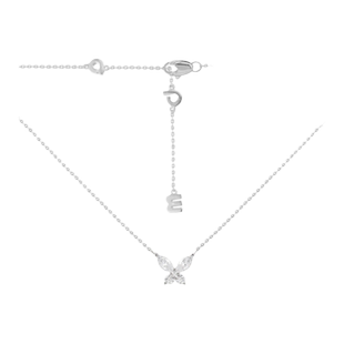 APM Monaco蝴蝶银项链女银白简约气质锁骨链轻首饰新年情人节礼物