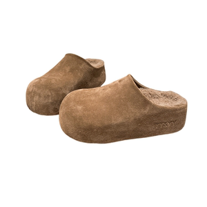 2025新款卡皮巴拉真皮羊羔毛毛鞋大头厚底松糕包头半拖鞋外穿女鞋