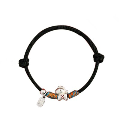 马上有钱本命年红手绳手工编织手链女男马年转运闺蜜情侣礼物红绳