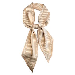 小长条窄丝巾女春秋夏季咖色飘带装饰丝带发带搭配衬衫领带薄围巾