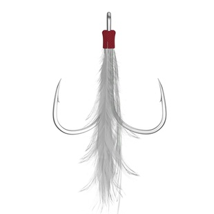 血槽羽毛三本锚钩3倍加强钓钩路亚铁板旋转亮片微物爪钩假饵鱼钩