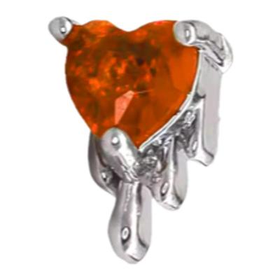 Shinma恶魔爱心翅膀挂坠耳钉0.8