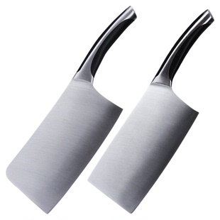 家用不锈钢菜刀套装两件套切片刀砍骨刀锋利易磨厨刀套装组合