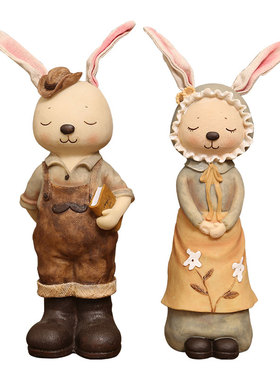 情侣摆件玩偶创意可爱丑萌兔公仔