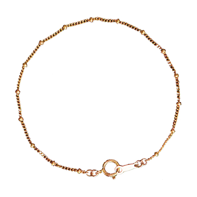 美国14K包金极细豆豆链手链脚链