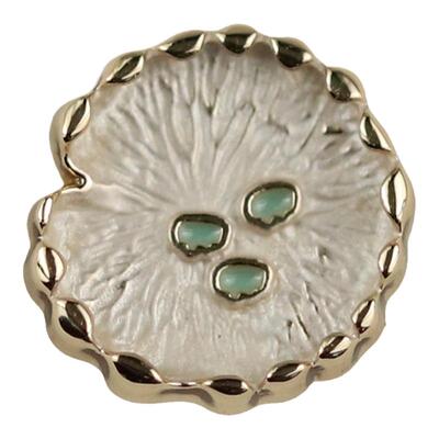 荷花叶金属纽扣装饰扣