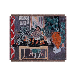 Henri Matisse 马蒂斯 欧美复古俄罗斯艺术毛毯挂毯 涤棉编织毯