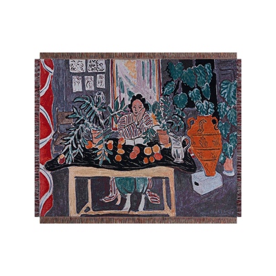 Henri Matisse 马蒂斯 欧美复古俄罗斯艺术毛毯挂毯 涤棉编织毯