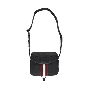 Bally/巴利男女同款经典条纹细节帆布邮差包男女2026年新款XY推广