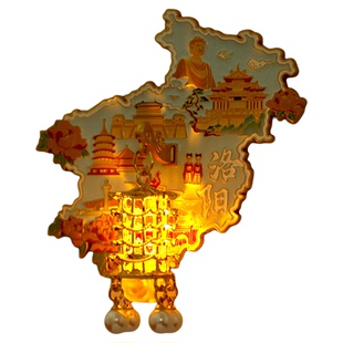 洛阳龙门石窟灯光冰箱贴中国风白马寺景点打卡旅游文创特色纪念品