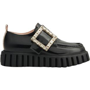 【24期免息】Roger Vivier/RV女鞋Viv Go Thick Strass漆皮乐福鞋