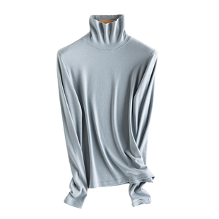 QD0828含珍珠山羊绒打底衫女秋冬针织衫内搭保暖半高领套头针织衫