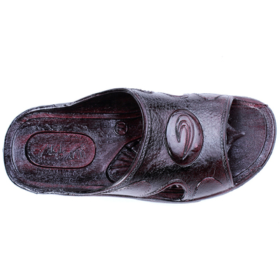 简约经典户外漆皮一字男厚底拖鞋