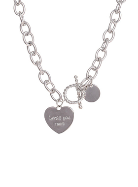 ins钢制ot扣桃心不褪色短项链