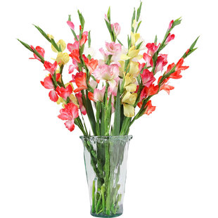 高品质仿真花剑兰花唐菖蒲落地花瓶干花装饰摆设手工绢花大型假花