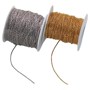 东夏饰品 钛钢精抛切面十字链条 炉内电镀18K金O字链细散链子