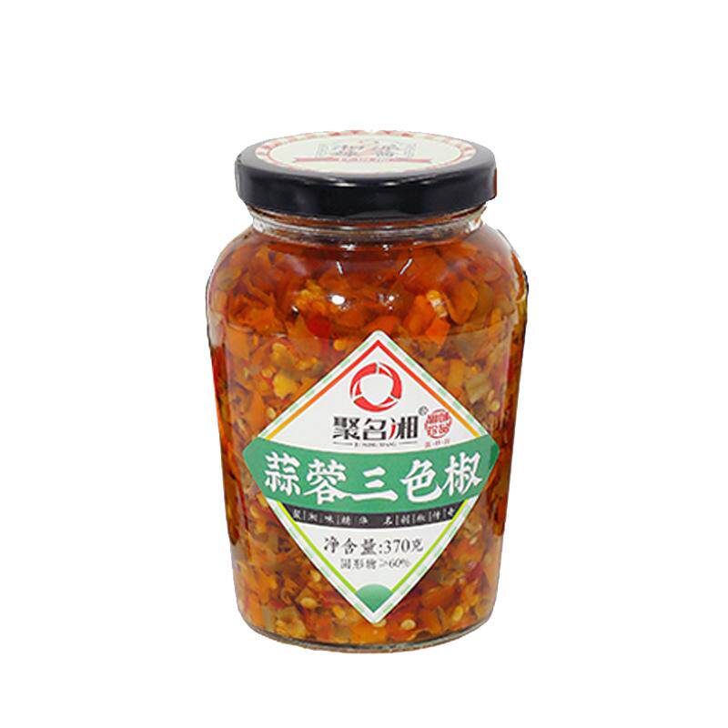 彩椒酱蒜蓉辣椒酱下饭菜湖南农家辣椒酱
