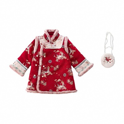 女童过年红色洋气旗袍